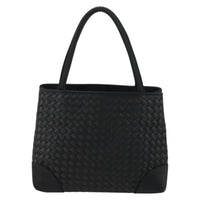 Bottega Veneta Intrecciato Handbag Satin Black Satin Handbag (Authentic Pre-Loved)