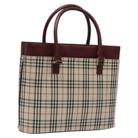 Burberry Nova Check Tote Canvas And Leather Beige Canvas Tote Bag Bag (Pre-Loved)