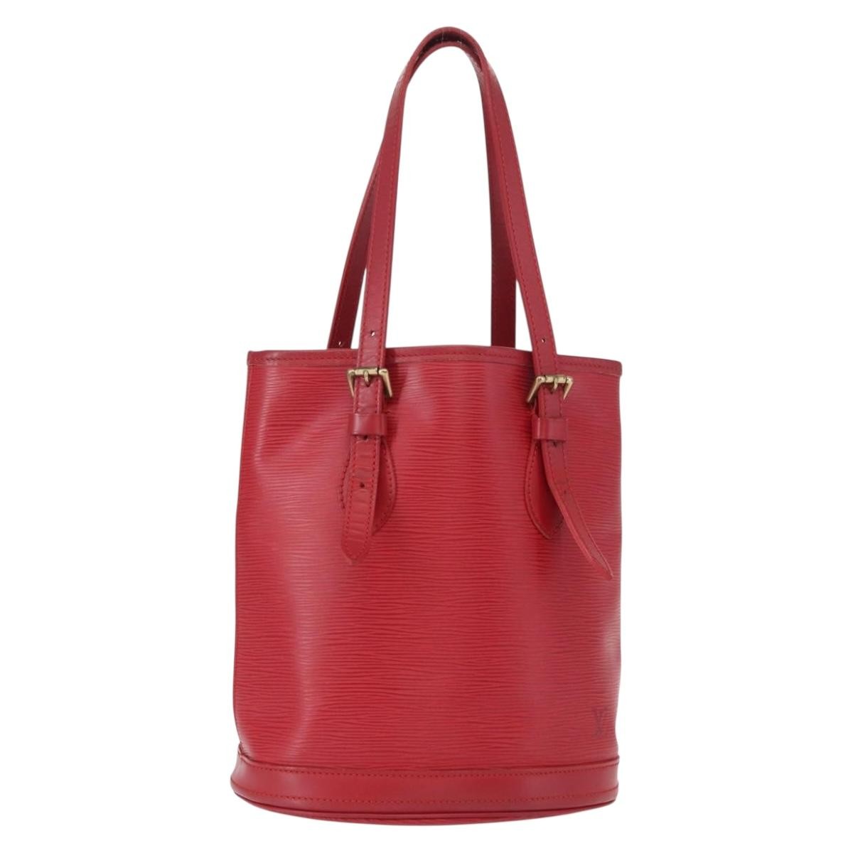 Louis Vuitton Bucket Bag Epi Leather Red Leather Shoulder Bag Bag (Authentic Pre-Loved)