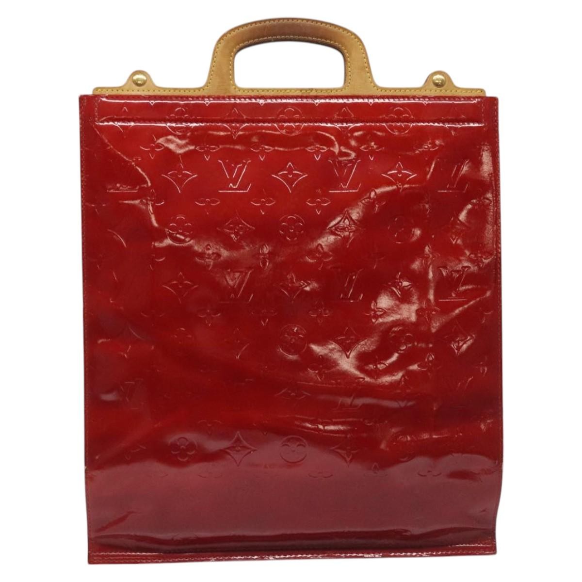 Louis Vuitton Stanton Handbag Monogram Vernis Red Patent_Leather Tote Bag Bag (Authentic Pre-Loved)