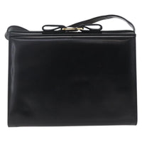Salvatore Ferragamo Vala Shoulder Bag Leather Black Leather Shoulder Bag Bag (Authentic Pre-Loved)