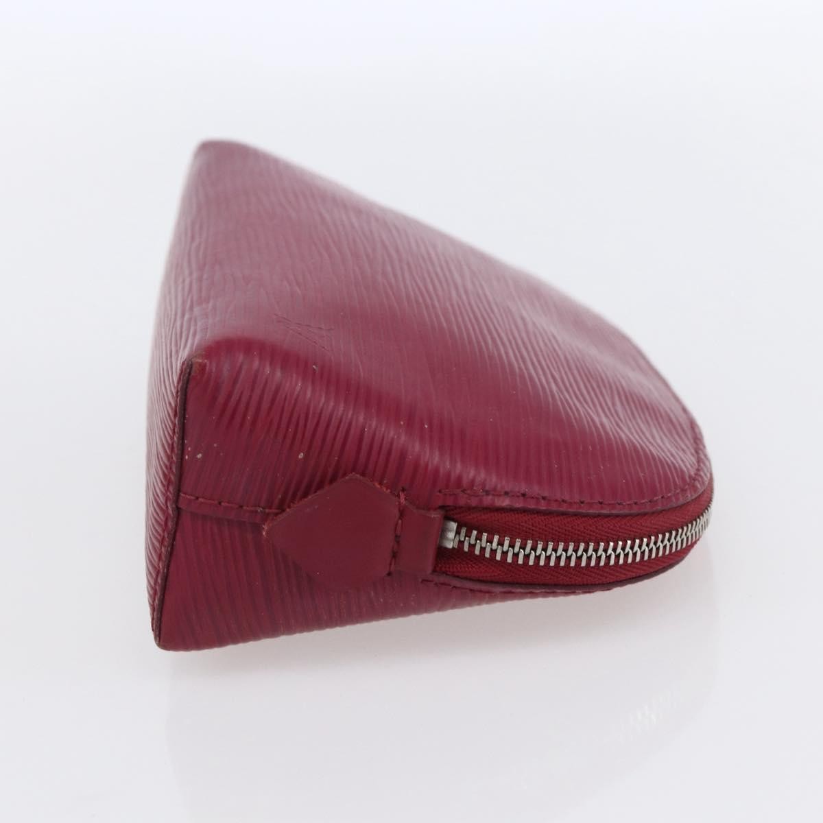 Louis Vuitton Cosmetic Pouch Epi Leather Burgundy Leather Clutche & Pouche Bag (Pre-Loved)