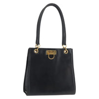 Salvatore Ferragamo Gancini Shoulder Bag Leather Navy Leather Shoulder Bag Bag (Authentic Pre-Loved)