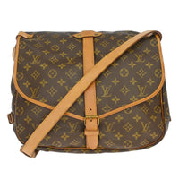 Louis Vuitton Louis Vuitton Saumur Handbag Monogram Canvas Brown Canvas Shoulder Bag Bag (Authentic Pre-Loved)