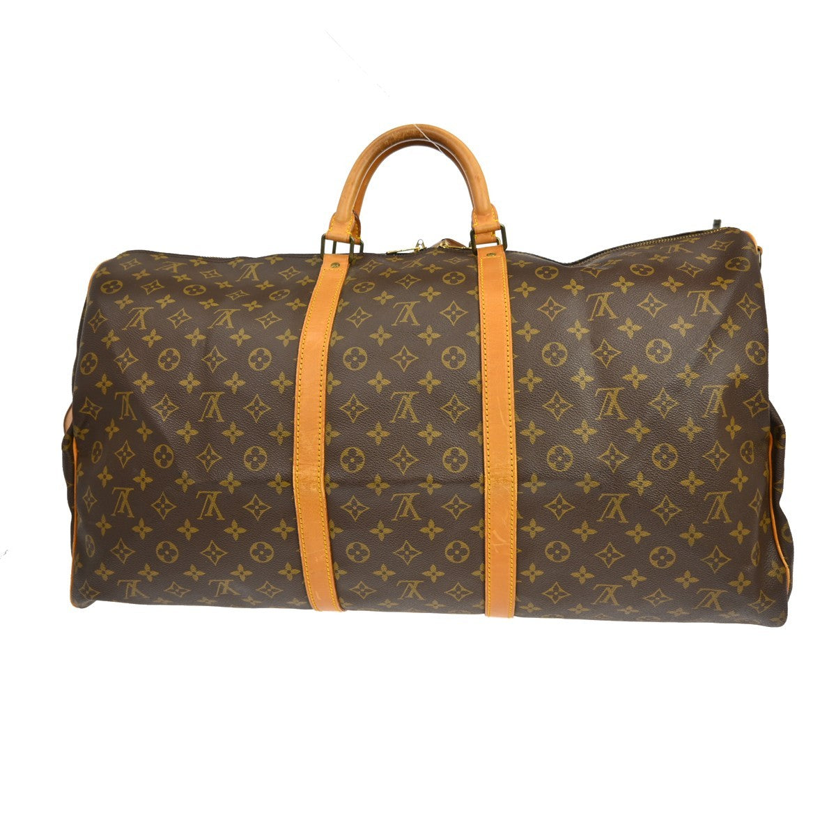 Louis Vuitton Keepall Bandouliere Bag Monogram Canvas Brown Canvas Travel Bag Bag (Pre-Loved)