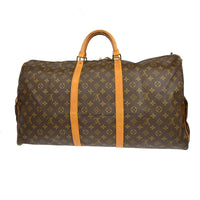 Louis Vuitton Keepall Bandouliere Bag Monogram Canvas Brown Canvas Travel Bag Bag (Pre-Loved)