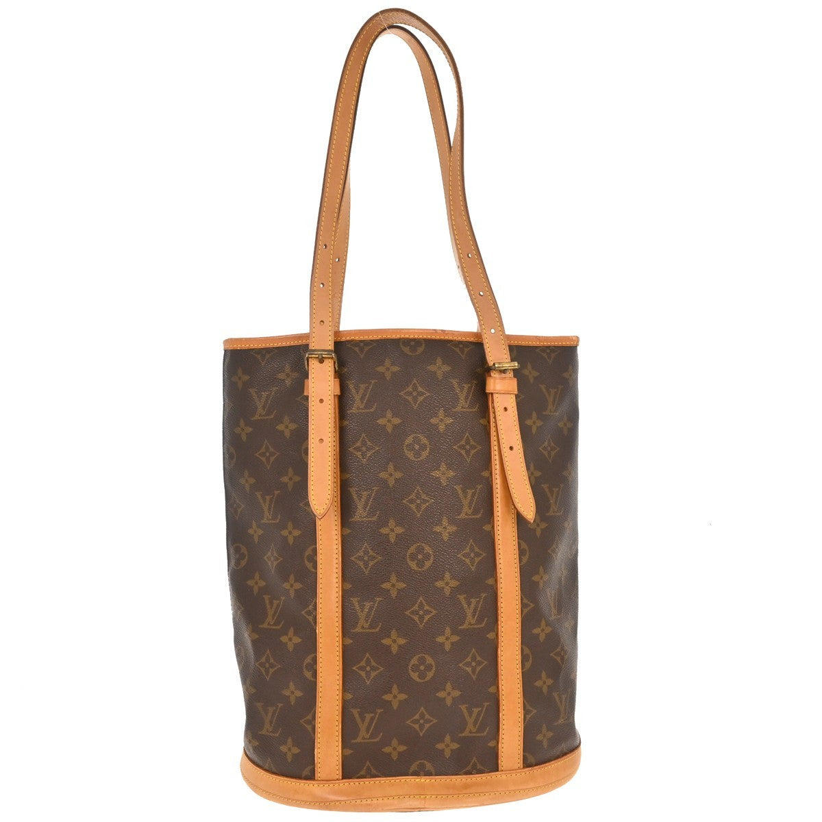 Louis Vuitton Petit Bucket Bag Monogram Canvas Brown Canvas Tote Bag Bag (Authentic Pre-Loved)