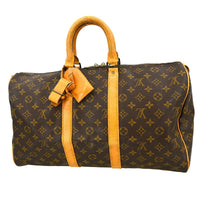 Louis Vuitton Keepall Bag Monogram Canvas Brown Canvas Travel Bag Bag (Pre-Loved)
