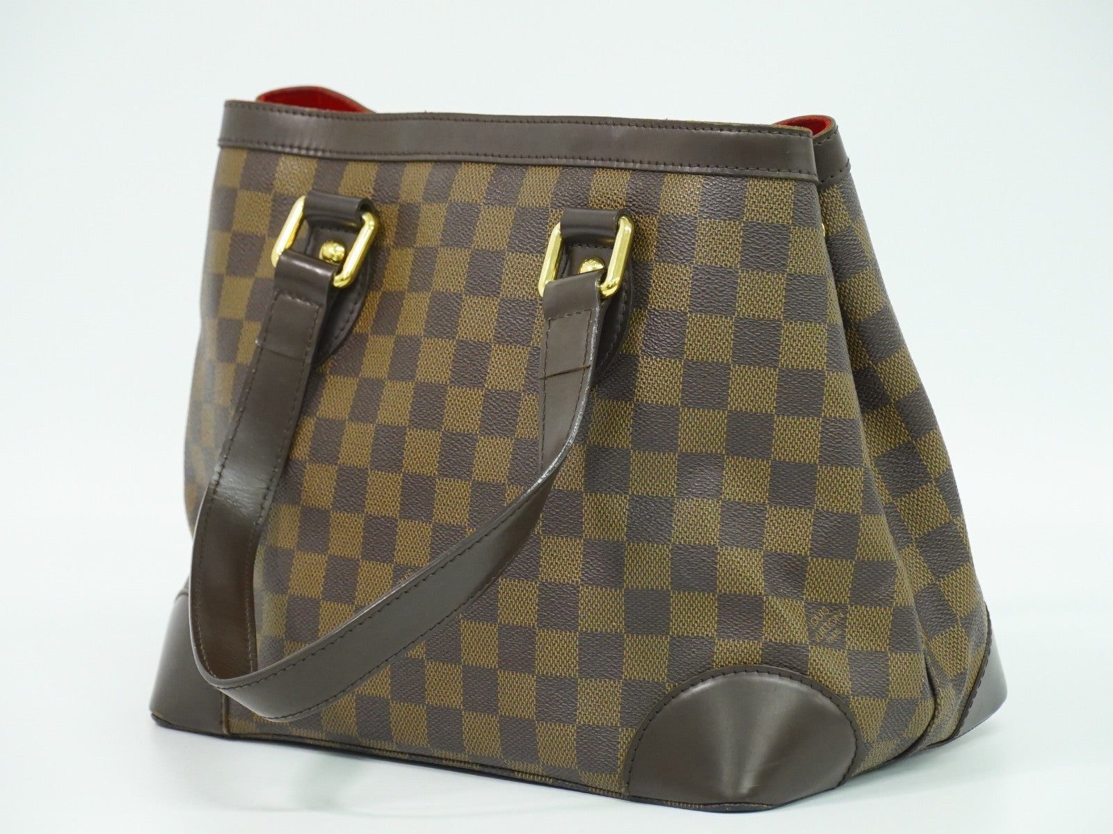 Louis Vuitton Hampstead Handbag Damier Brown Canvas Tote Bag Bag (Authentic Pre-Loved)