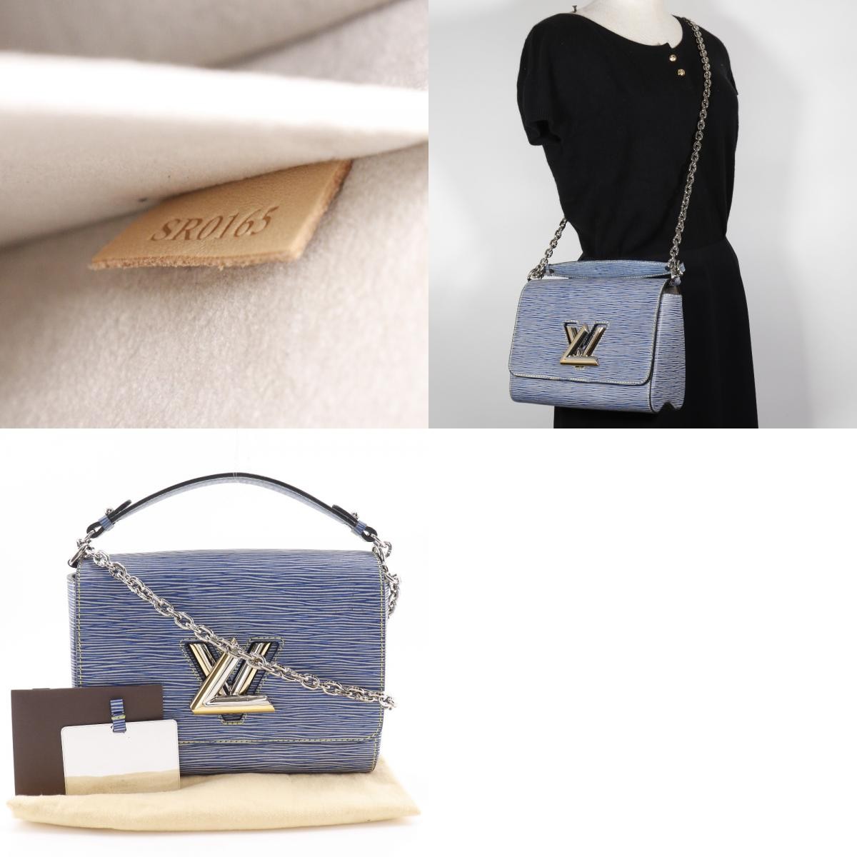 Louis Vuitton Twist Handbag Epi Leather Blue Leather Shoulder Bag Bag (Pre-Loved)