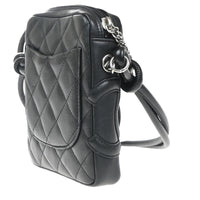 Chanel Cambon Pochette Quilted Leather Black Leather Shoulder Bag Bag (Authentic Pre-Loved)
