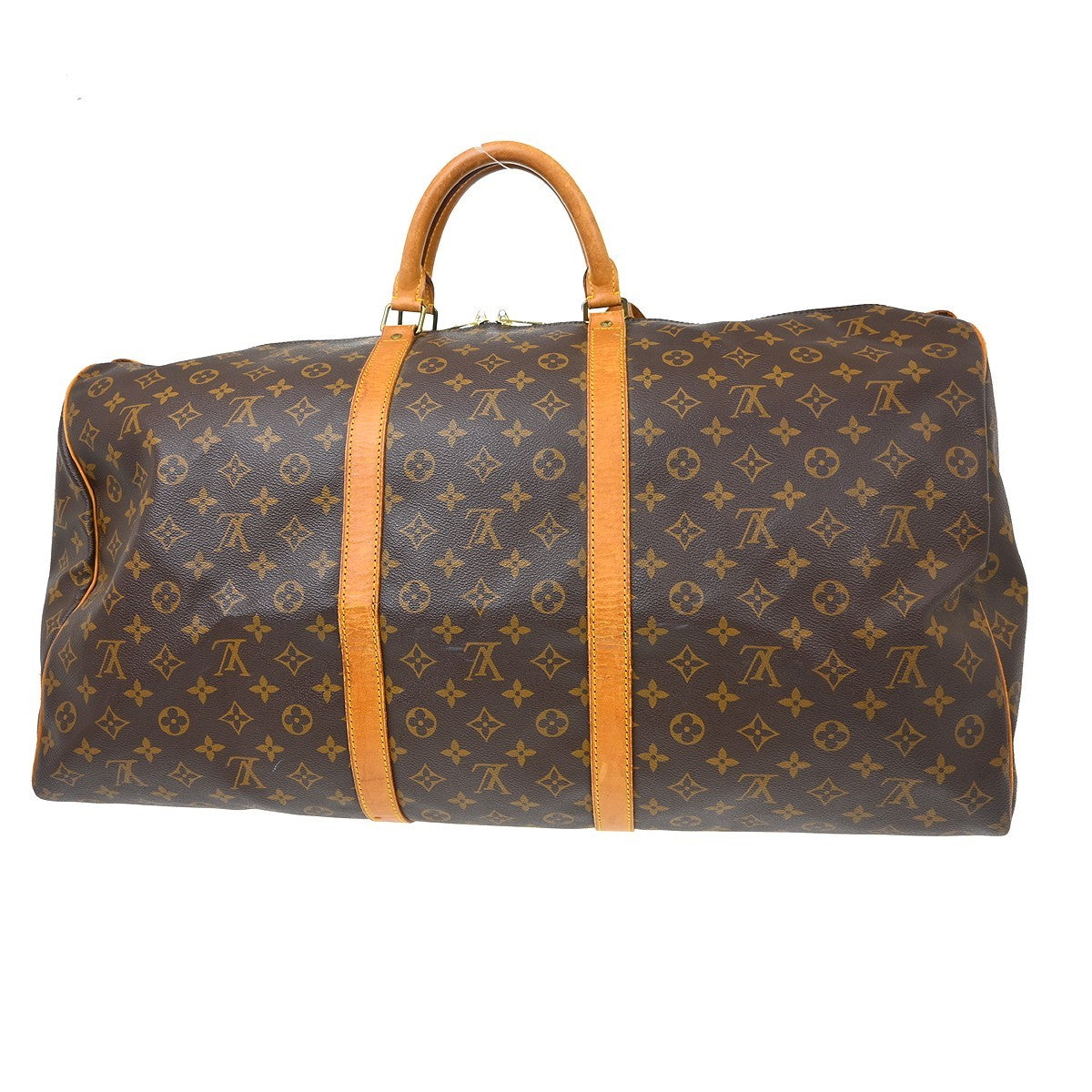 Louis Vuitton Keepall Bag Monogram Canvas Brown Canvas Travel Bag Bag (Authentic Pre-Loved)