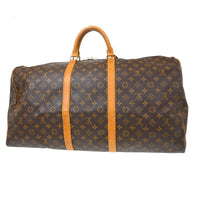 Louis Vuitton Keepall Bag Monogram Canvas Brown Canvas Travel Bag Bag (Authentic Pre-Loved)