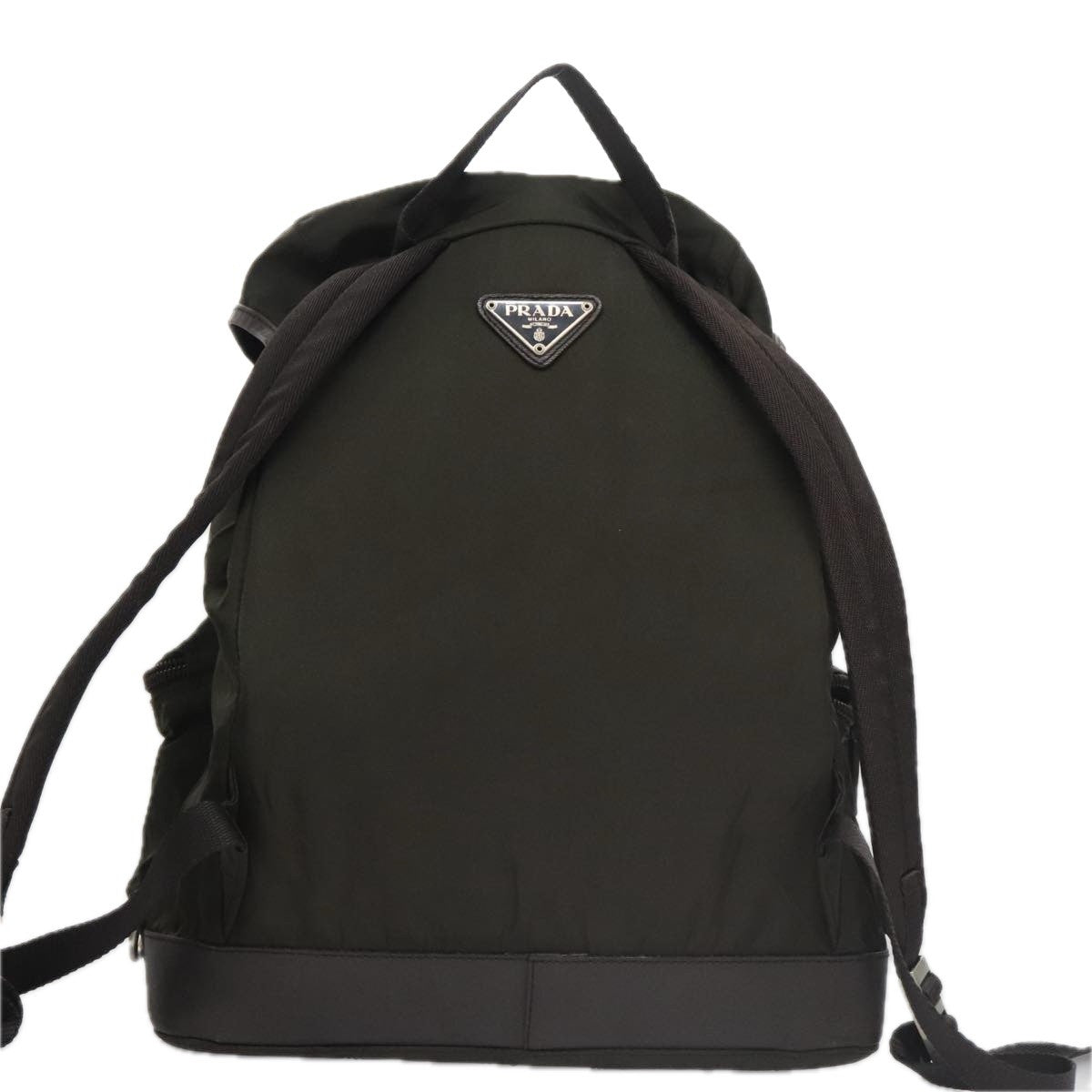 Prada Prada Double Front Pocket Backpack Tessuto Khaki Nylon Backpack Bag (Pre-Loved)