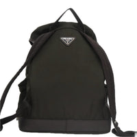 Prada Prada Double Front Pocket Backpack Tessuto Khaki Nylon Backpack Bag (Pre-Loved)