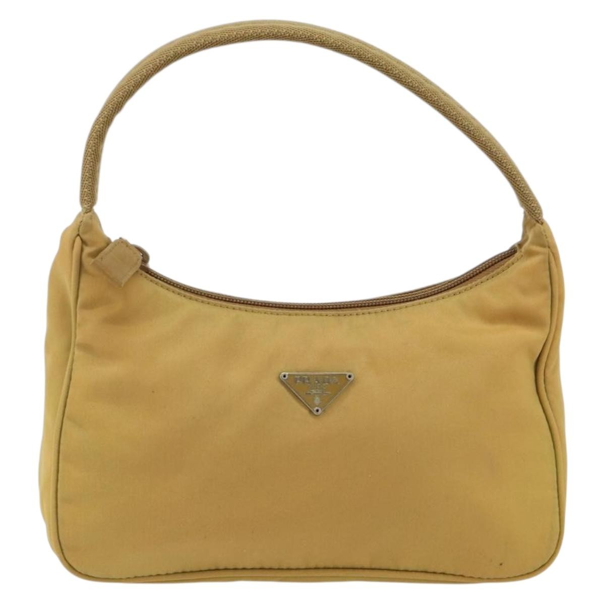 Prada Re-Edition 2000 Hobo Tessuto Beige Nylon Clutche & Pouche Bag (Authentic Pre-Loved)
