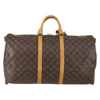 Louis Vuitton Keepall Bandouliere Bag Monogram Canvas Brown Canvas Travel Bag Bag (Pre-Loved)