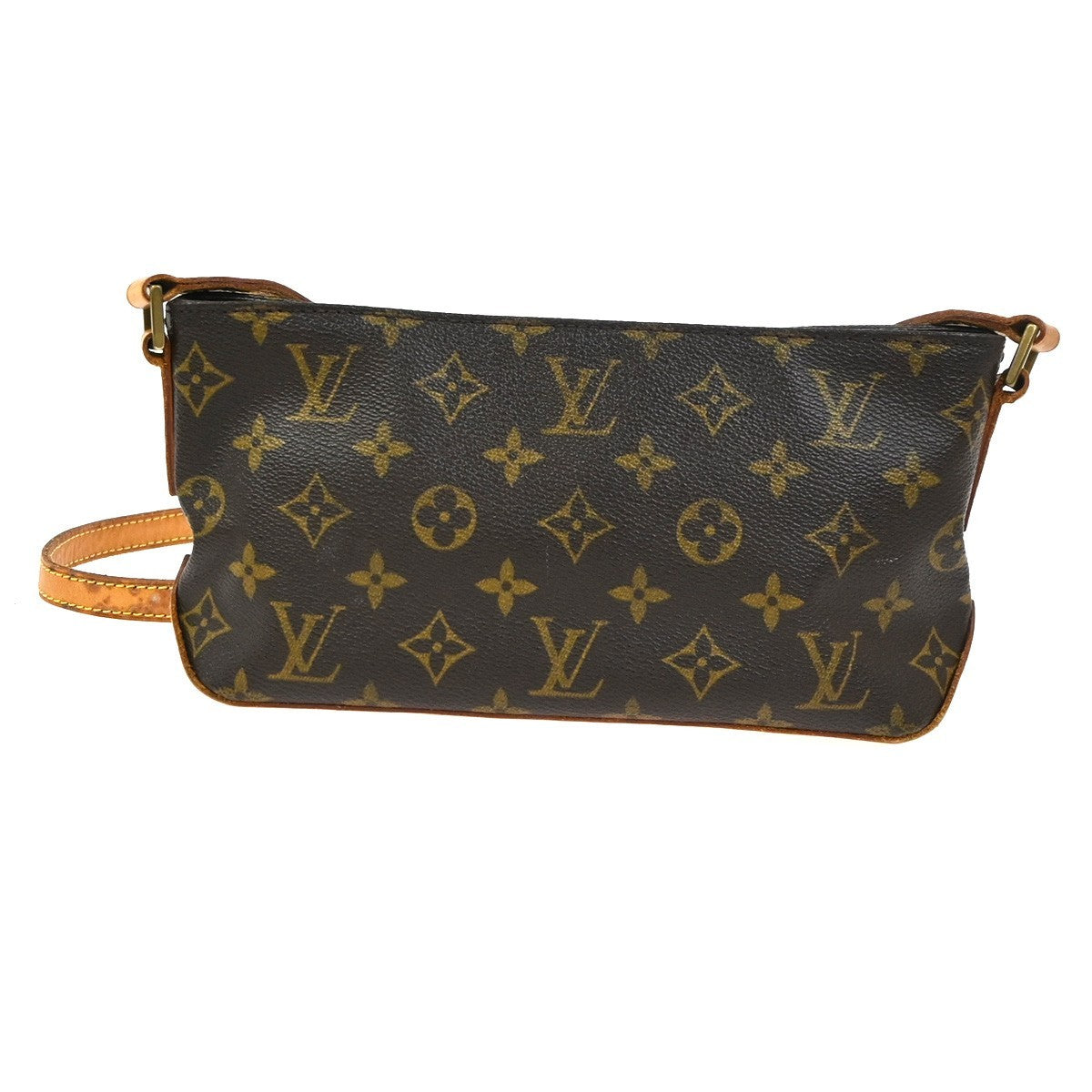 Louis Vuitton Trotteur Handbag Monogram Canvas Brown Canvas Shoulder Bag Bag (Authentic Pre-Loved)