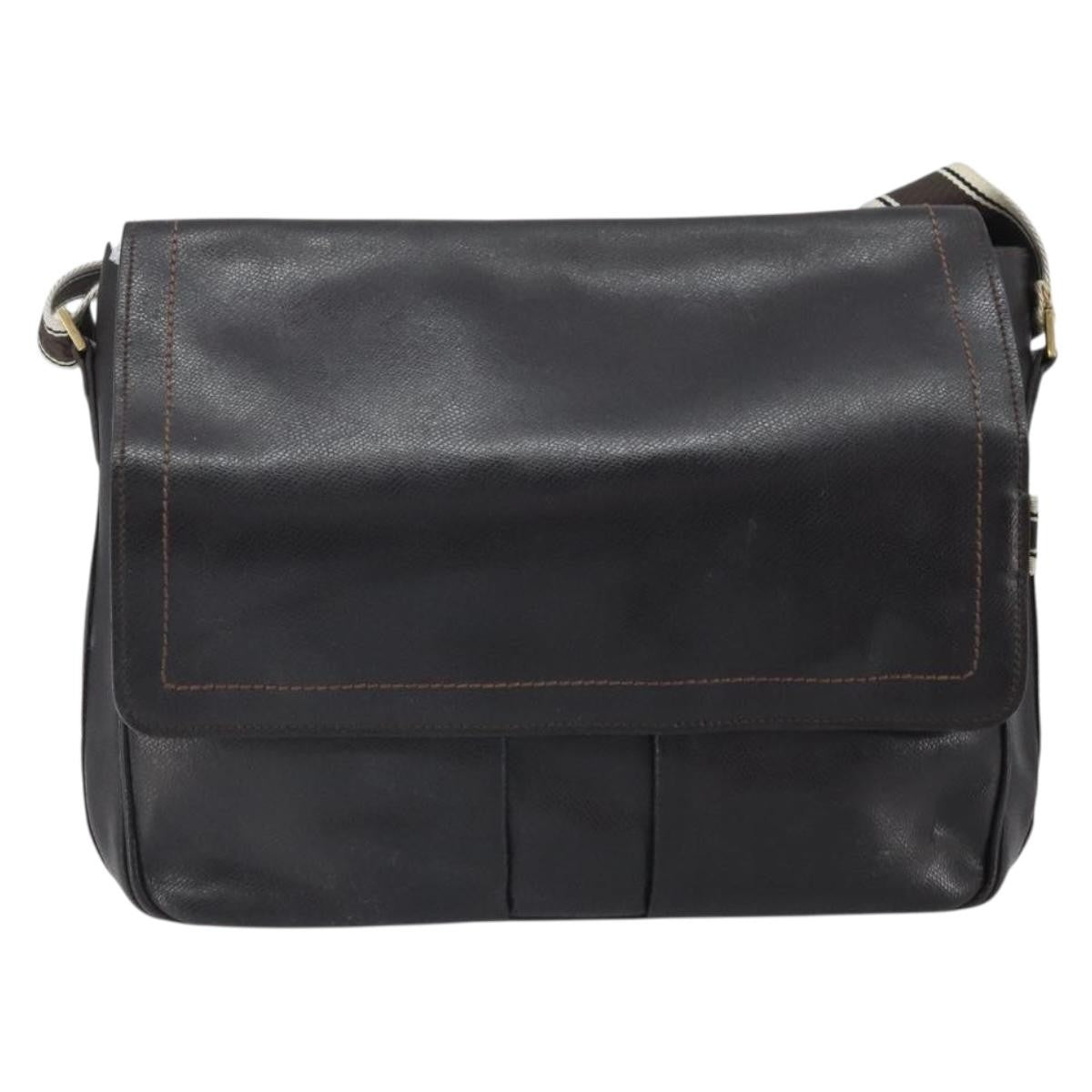 Salvatore Ferragamo Vintage Shoulder Bag Leather Brown Leather Shoulder Bag Bag (Authentic Pre-Loved)