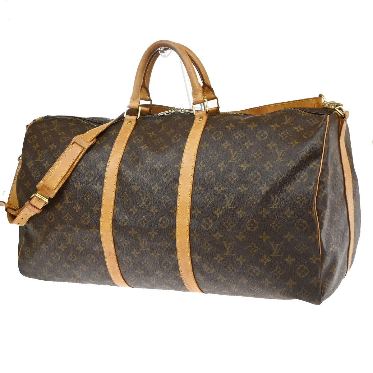 Louis Vuitton Keepall Bandouliere Bag Monogram Canvas Brown Canvas Travel Bag Bag (Pre-Loved)