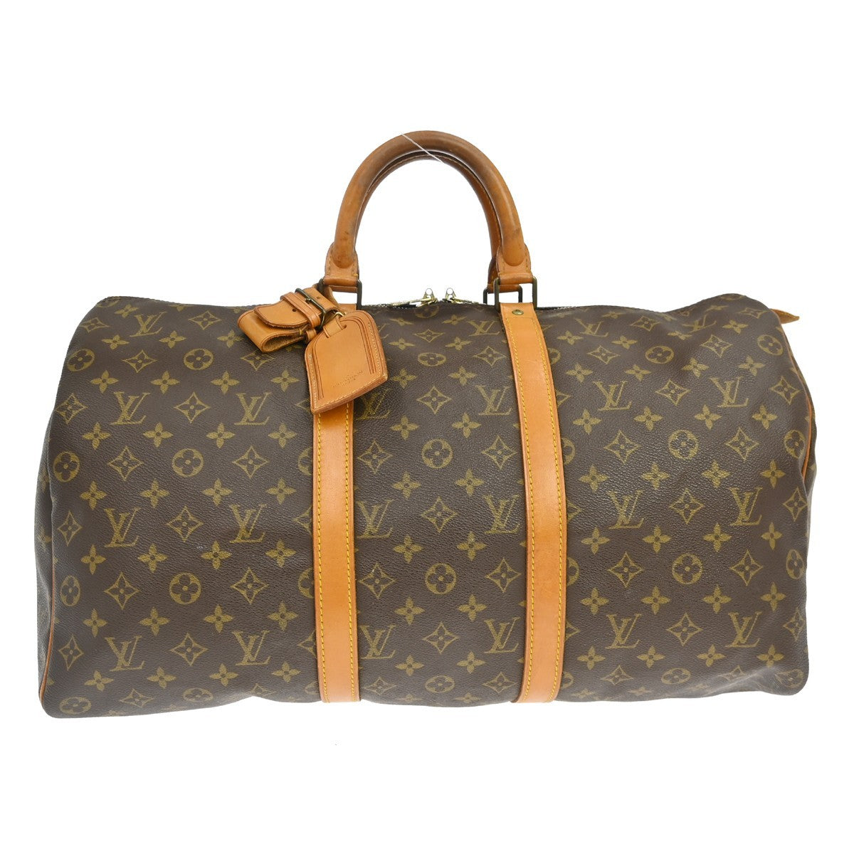 Louis Vuitton Keepall Bag Monogram Canvas Brown Canvas Travel Bag Bag (Pre-Loved)