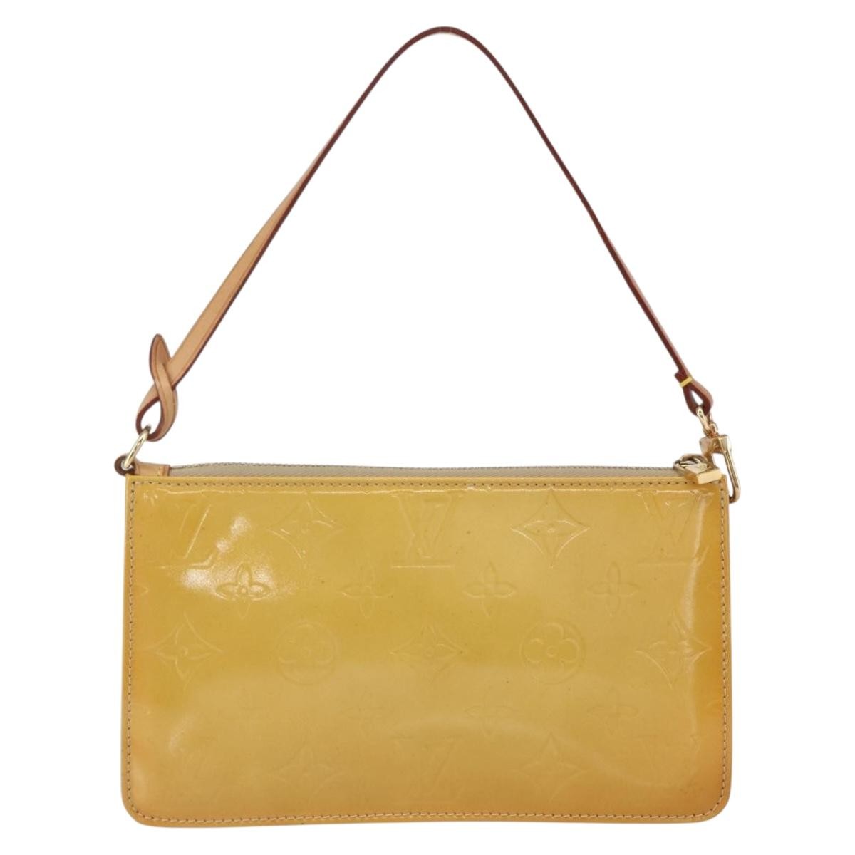 Louis Vuitton Lexington Pochette Monogram Vernis Beige Patent_Leather Clutche & Pouche Bag (Authentic Pre-Loved)