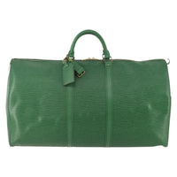 Louis Vuitton Louis Vuitton Keepall Bag Epi Leather Green Leather Travel Bag Bag (Pre-Loved)