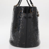 Chanel Cc No.5 Shopping Tote Perforated Patent Black Patent_Leather Tote Bag Bag (Authentic Pre-Loved)