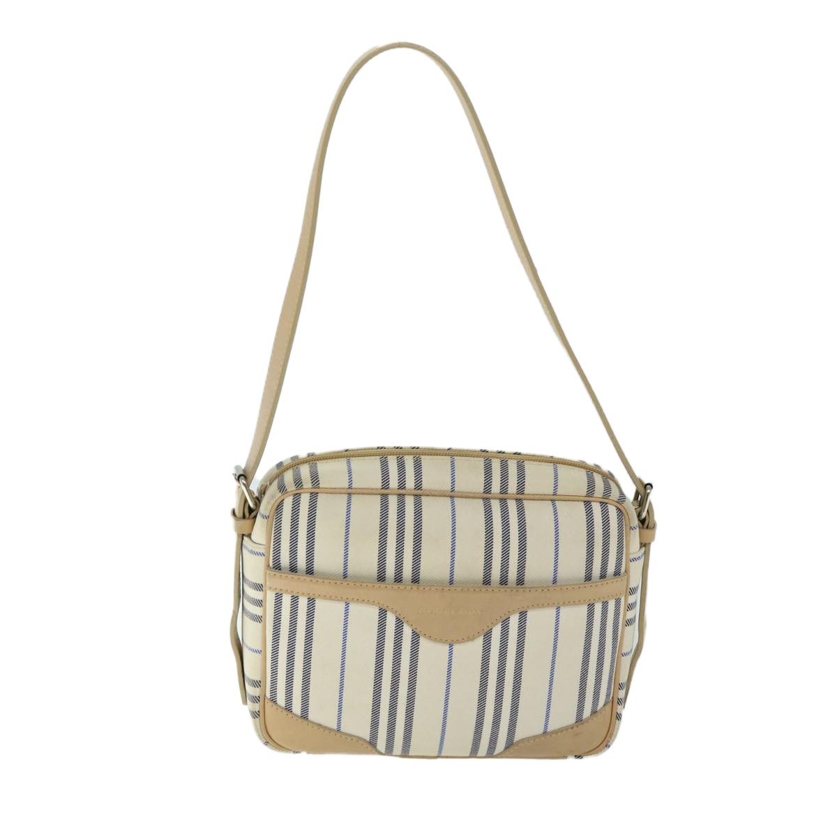 Burberry Nova Check Shoulder Bag Canvas Beige Canvas Shoulder Bag Bag (Pre-Loved)