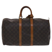 Louis Vuitton Keepall Bag Monogram Canvas Brown Canvas Travel Bag Bag (Pre-Loved)