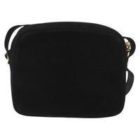 Salvatore Ferragamo Vala Clutch Bag Suede Black Suede Clutche & Pouche Bag (Authentic Pre-Loved)