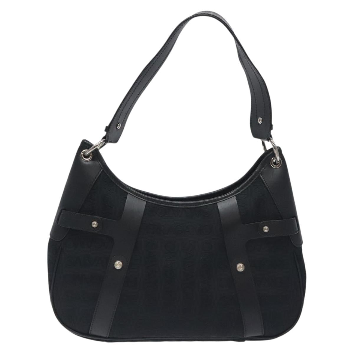 Salvatore Ferragamo Shoulder Bag Canvas Black Canvas Shoulder Bag Bag (Pre-Loved)