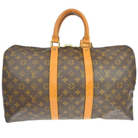 Louis Vuitton Keepall Bag Monogram Canvas Brown Canvas Travel Bag Bag (Authentic Pre-Loved)