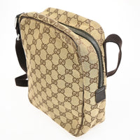 Gucci Vintage Front Pocket Flat Messenger Gg Canvas Beige Canvas Shoulder Bag Bag (Pre-Loved)