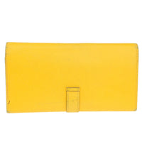 Hermes Bearn Trifold Wallet Epsom Yellow Leather Wallets Accessory (Authentic Pre-Loved)