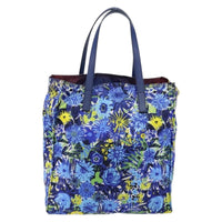 Prada Floreal Tote Printed Tessuto Blue Nylon Tote Bag Bag (Authentic Pre-Loved)