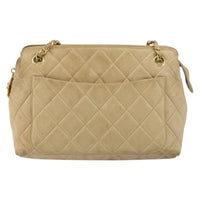 Chanel Vintage Camera Bag Quilted Leather Beige Leather Shoulder Bag Bag (Authentic Pre-Loved)