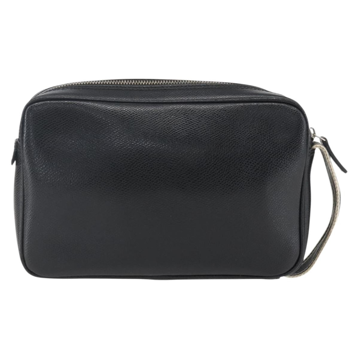 Salvatore Ferragamo Vintage Clutch Bag Leather Black Leather Clutche & Pouche Bag (Authentic Pre-Loved)