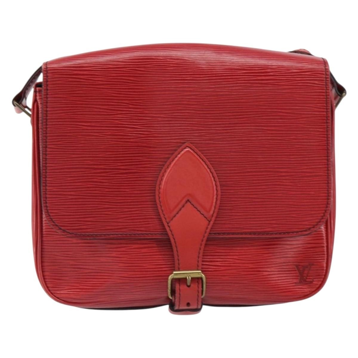Louis Vuitton Cartouchiere Handbag Epi Leather Red Leather Shoulder Bag Bag (Pre-Loved)