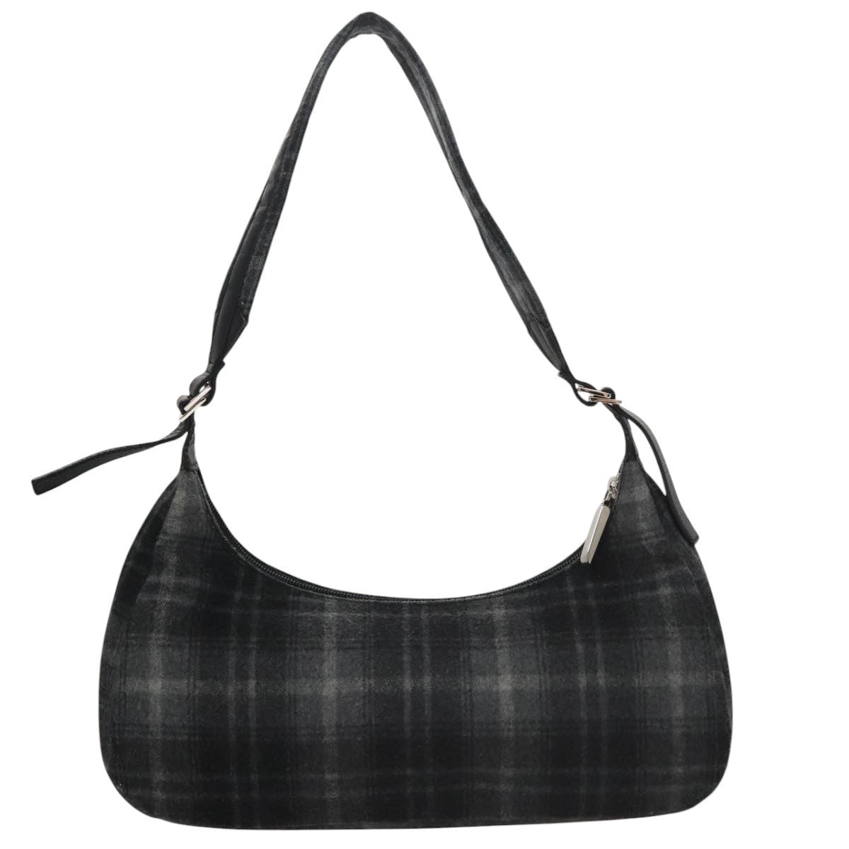 Salvatore Ferragamo Shoulder Bag Wool Gray Wool Shoulder Bag Bag (Pre-Loved)