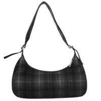 Salvatore Ferragamo Shoulder Bag Wool Gray Wool Shoulder Bag Bag (Pre-Loved)