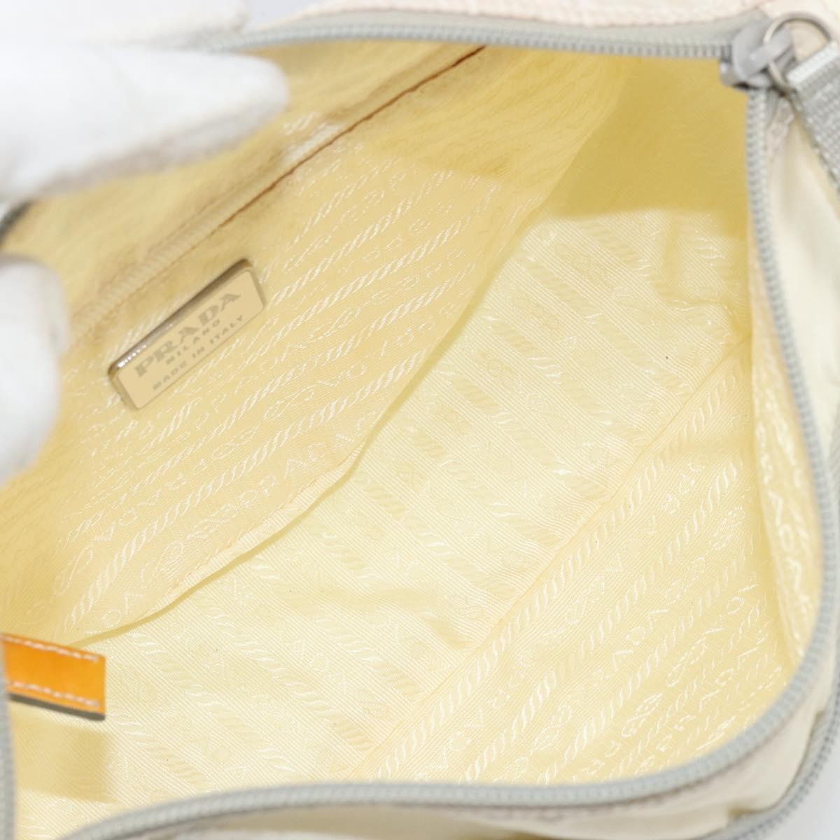 Prada Zip Waist Bag Tessuto White Nylon Shoulder Bag Bag (Authentic Pre-Loved)