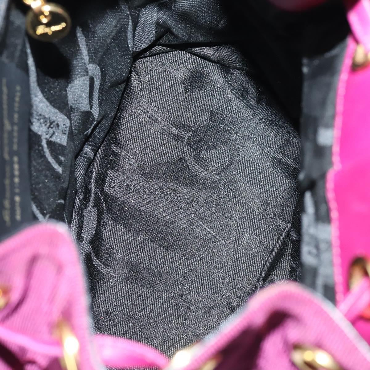 Salvatore Ferragamo Vala Backpack Canvas Purple Canvas Backpack Bag (Authentic Pre-Loved)