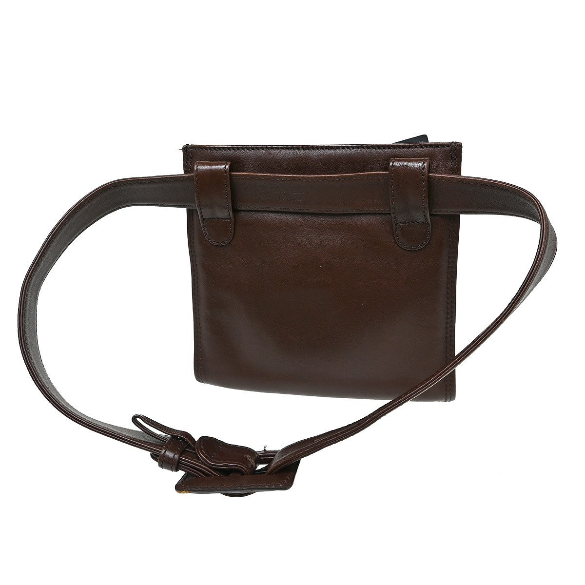 Chanel Vintage Front Pocket Waist Bag Leather Brown Leather Clutche & Pouche Bag (Pre-Loved)