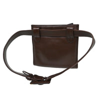 Chanel Vintage Front Pocket Waist Bag Leather Brown Leather Clutche & Pouche Bag (Pre-Loved)