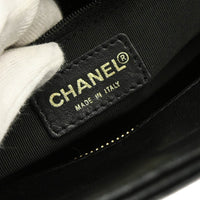 Chanel Chocolate Bar Cc Tote Quilted Leather Black Leather Tote Bag Bag (Authentic Pre-Loved)