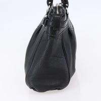 Salvatore Ferragamo Gancini Tote Leather Black Leather Tote Bag Bag (Pre-Loved)