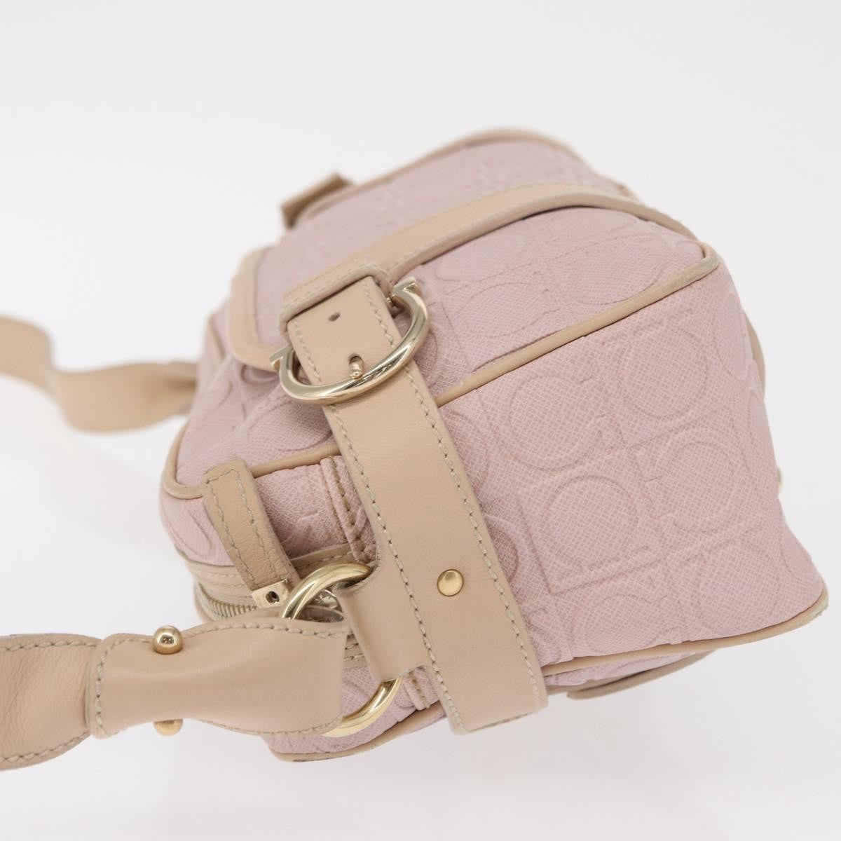 Salvatore Ferragamo Gancini Shoulder Bag Leather Pink Leather Shoulder Bag Bag (Authentic Pre-Loved)