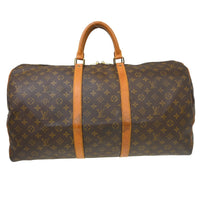 Louis Vuitton Keepall Bag Monogram Canvas Brown Canvas Travel Bag Bag (Authentic Pre-Loved)