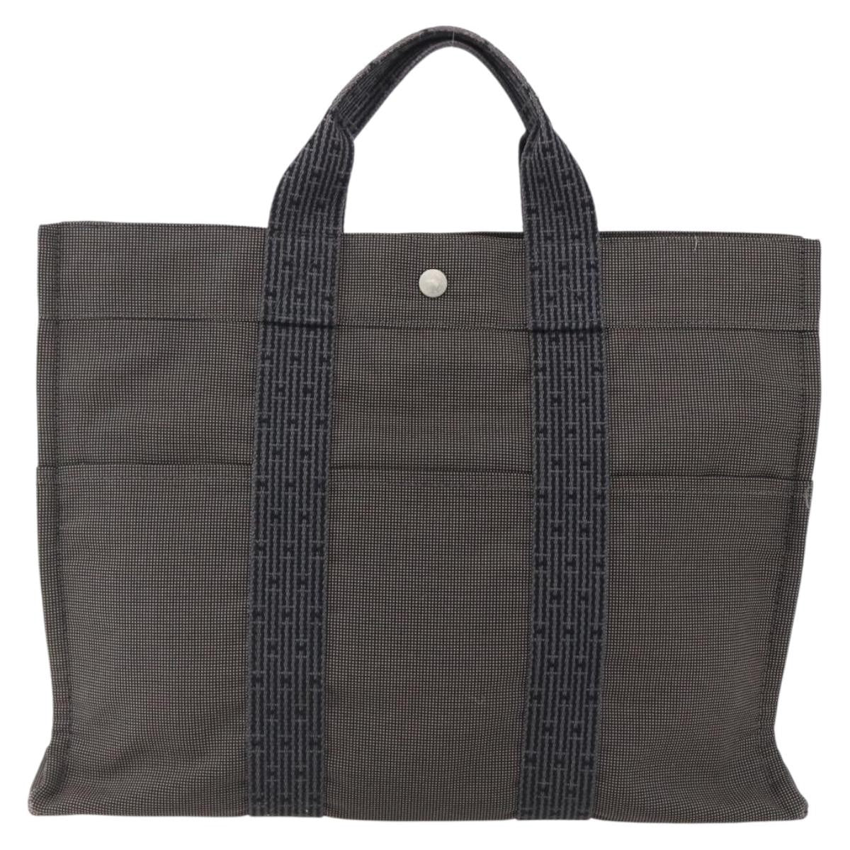 Hermes Fourre-Tout Herline Canvas Gray Canvas Tote Bag Bag (Pre-Loved)